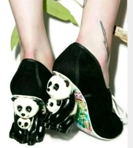 Irregular Choice Panda ⚫️ Black Concept Character Heels Uk 5 Bnib. - Imagen 1 de 11
