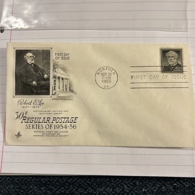 US FDC # 1049 30c Robert E. Lee ArtCraft 1955 Foto 1 de 4