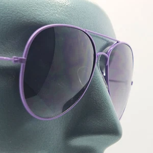 Super Cool Fly Me Color Purple Frame Aviator Sunglasses Sun Shades - Picture 1 of 4
