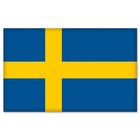 Sweden Swedish National Flag car bumper sticker 5" x 4"