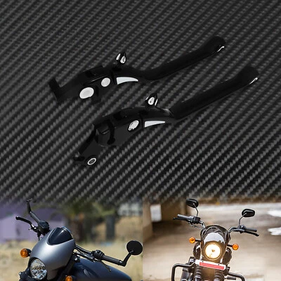 Palancas de embrague de freno CNC negras para motocicleta aptas para Harley Street 750 2016-2020 Foto 1 de 4