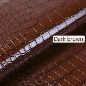 Tela de cocodrilo cuero sintético brillante material de cuero sintético DIY zapatos bolso cinturón - Imagen 1 de 22