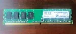 Crucial Technology 1GB DDR2 667 PC2-5300 DDR DIMM - CT12864AA667 For Desktop - Picture 1 of 1