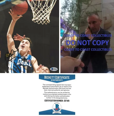 Baloncesto firmado por Bobby Hurley Duke Blue Devils 8x10 prueba fotográfica Beckett certificado de autenticidad... Foto 1 de 4