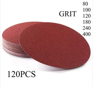 120x 12in PSA Sanding Disc Self Adhesive Back 80-400 Grit Sticky Sandpaper Disk - Picture 1 of 10