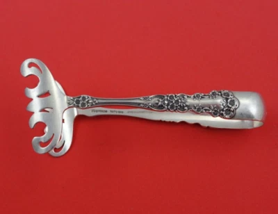 Pinza para espárragos Buttercup de Gorham de plata esterlina perforada individual original 4" Foto 1 de 3