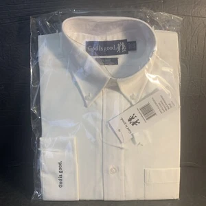 NWT God Is Good (Blake) White Dress Shirt Button w/ Pocket Long Sleeve Size S - Picture 1 of 7