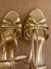 Ralph Lauren Gold Sandal heels  3.5".  worn once. #9
