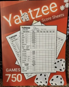 SET OF 2 Yahtzee Score Pads 750 Large Print Sheets Scorekeeping (Score Book) NEW - Picture 1 of 2