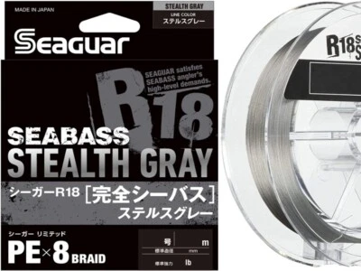 Kureha Seaguar R18 Complete Seabass Stealth Gray 150m #0.8-15 lb Made in Japan - Image 1 of 3