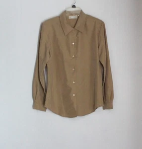 Vintage Studio Works Blouse Shirt Beige Long Sleeves Size M NWT - Picture 1 of 4