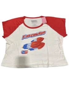 Women's Plus Size Firecracker Baby Doll Short Sleeve Graphic Shirt, Ivory, 3XL - Picture 1 of 2