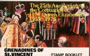 A 1978 STAMP BOOKLET FROM GRENADINES. 25TH ANNIVERSARY OF QEII CORONATION. - Picture 1 of 1