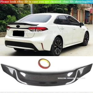 For TOYOTA corolla 2020-2023 Real Carbon Fiber Rear Trunk Spoiler Boot Lip Wing - Picture 1 of 14