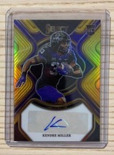 Kendre Miller 2023 Panini Select Draft Picks /10 Gold Car Rookie TCU/Saints