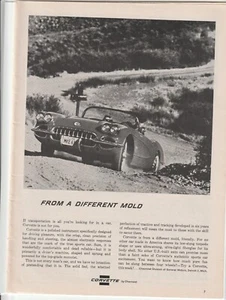 Original 1959 Chevrolet Corvette Magazine Ad "From a Different Mold" - Picture 1 of 1