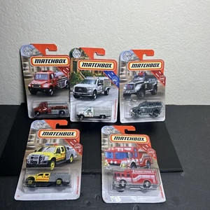 Matchbox MBX Fire Rescue 5 Vehicles 1:64 Scale - Picture 1 of 4