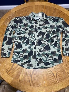 Vintage Five Brother Made In USA Union Made Camo Button Up Shirt Large - Picture 1 of 11