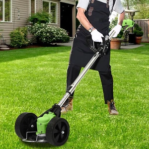 Cordless Foldable Lithium Mower W/ Wheels Green Mini-mower Grass Trimmer Yard - Picture 1 of 17