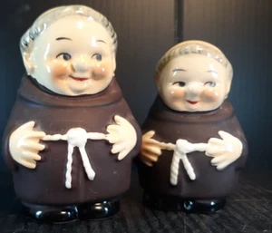 Goebel Porcelain Salt Pepper Shakers Germany Friars Monks Germany - Picture 1 of 9