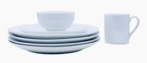 Mikasa CHEERS WHITE Dots Stripes Porcelain Dinner Plate Mug CHOICE - Picture 1 of 16