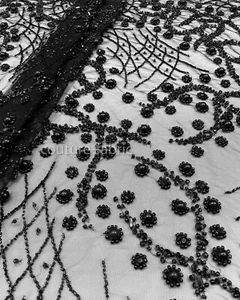 Black color embroidery couture lace - Picture 1 of 1