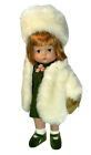 Effanbee Patsy Repro Doll 14" Redhead w Fur Coat Hat Green Velvet Dress