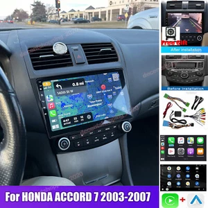 For Honda Accord 7 2003-2007 Apple CarPlay Android 12 Car Stereo Radio GPS +CAM - Picture 1 of 13