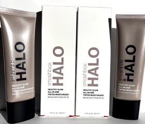SMASHBOX LOT Halo Healthy Glow All-In-One Tinted Moisturizer FAIR 1.4 oz x 2 NIB - Picture 1 of 5