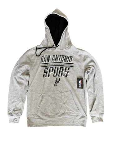 NBA San Antonio Spurs Basketball Hoodie Sweatshirt Gray Men’s Size Medium New Cover