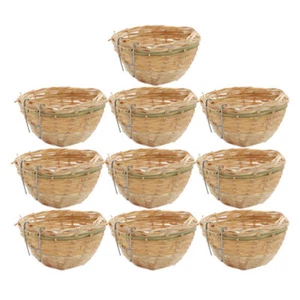 10 Stück Kanarienvogel Nest Zuchtkäfig Mit Hängendem Haken Pet Bird Rest Cave - Bild 1 von 6