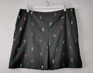 Lizgolf Liz Claiborne Women's Embroidered Side Zip Golf Skirt Skort Size 14 - Picture 1 of 7