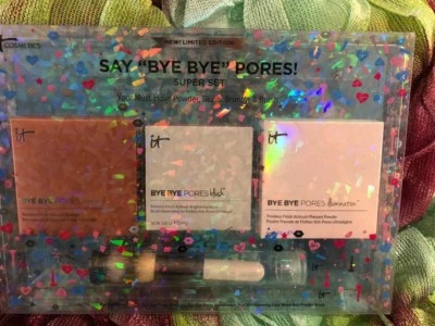 IT Cosmetics Bye Bye Pores 3 pc. Full Size Super Set + Brush New In Box - Image 1 of 4