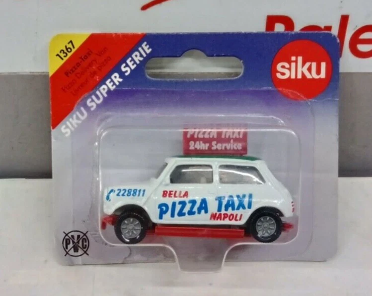 SIKU -ROVER MINI PIZZA TAXI NAPOLI   -1367 METAL RARO - Immagine 1 di 1