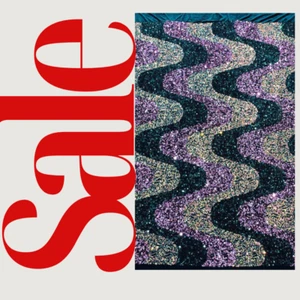 Sequin Wave Design Stretch Velvet 5mm Shining Sequins 2 Way Stretch - Picture 1 of 4