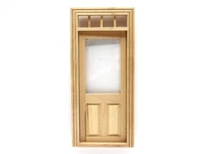 Dolls House 1:12 scale Half Glazed Door with Fanlight CV135 - Picture 1 of 1
