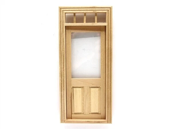 Dolls House 1:12 scale  Half Glazed Door with Fanlight CV135 - Image 1 of 1