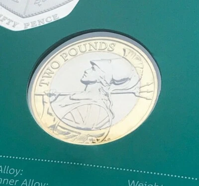 2018 BRITANNIA 2 TWO POUND COIN BRILLIANT UNCIRCULATED BU BUNC 99P - Image 1 of 4