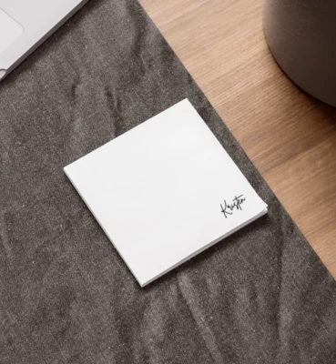 Custom Sticky Notes with Name in Black Script Font, Personalized Post It Notes - Image 1 of 4