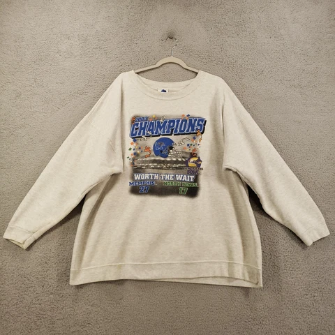 Vintage Memphis Tigers Sweatshirt XXL Champions New Orleans Bowl Worth Wait Cover