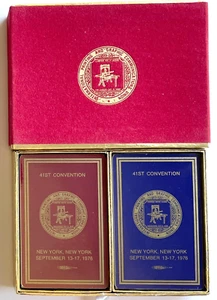 NEW VINTAGE 1976 PRINTING & GRAPHIC UNION CONVENTION DUEL DECKS PLAYING CARDS - Picture 1 of 5