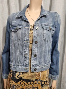 Cotton On Womens Denim Jacket 10AU Blue Button Up Hand Pockets - Picture 1 of 15