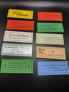 Vintage Ephemera Billing Labels Set of 10 - Picture 1 of 4