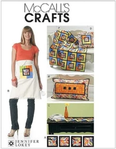 McCall's Sewing Pattern M6302 Crafts Apron Pillow Lap Quilt 5 Options OS UNCUT - Picture 1 of 6