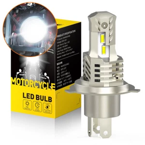 AUXITO H4 LED Bulbs HID White 360° Hi/Low Beam Motorcycle Headlight 6000K Power - Picture 1 of 12