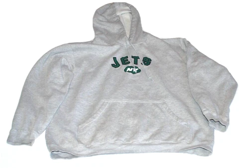 New York Jets Reebok Mens XL Gray & Green Hoodie, Hooded Sweatshirt Pullover NFL Cover