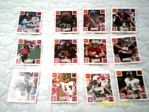 *VINTAGE [18]  1986 MC DONALDS ALL-STAR TEAM FOOTBALL [12] CARDS + 6 DUPLICATES - Picture 1 of 5