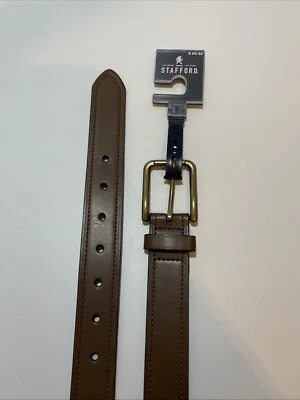 Nuevo con etiquetas Vestido de cuero marrón cinturón Stafford Essentials para hombre talla pequeña 30-32 Foto 1 de 4