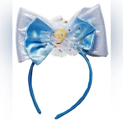 Cinderella Deluxe Dress Up Hairband Halloween Costume Headband with Glitter Bow - Image 1 of 4