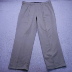Dockers Pants Men 36x29 Olive Polyester Micorfiber Pleated Cuffed Golf Trouser - Picture 1 of 13